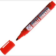Маркер перманентный фетровый CROWN Multi Marker красный (CPM-800Red)