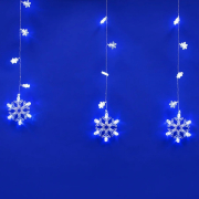 Гирлянда новогодняя светодиодная UNIEL ULD-E2706-100/DTA WHITE IP20 SNOWFALL Занавес Снегопад 2,7х0,6 м 100 диодов белый (11129)