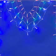 Гирлянда новогодняя светодиодная UNIEL ULD-E1906-180/DTK MULTI IP20 RAINBOW-2 Занавес фигурный Радуга 1,9х0,6 м 14 подвесов (UL-00001411)