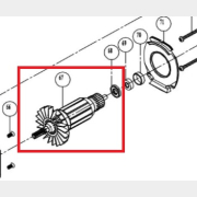 Ротор для перфоратора BULL BH 2601 (TD2601-67+68)