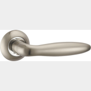 Ручка дверная на розетке PUNTO Basis TL SN/CP-3 матовый никель, хром (33045)