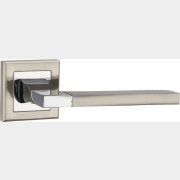 Ручка дверная на розетке PUNTO Tech QL SN/CP-3 матовый никель, хром (33203)