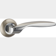 Ручка дверная на розетке PUNTO Boston TL SN/CP-3 матовый никель, хром (33073)