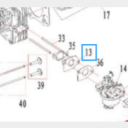 Фланец карбюратора для газонокосилки ECO DVO150 к LG-534,634,810 (472301)