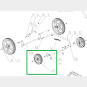 Колесо переднее для газонокосилки ECO LG-810 (606076-198)