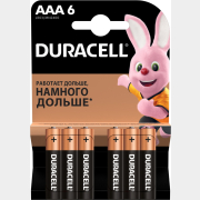 Батарейка ААА DURACELL Basic 1,5 V алкалиновая 6 штук