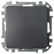 Розетка скрытая с заземлением, защитными шторками и крышкой BYLECTRICA Стиль графит (РС16-536гр)