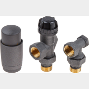 Комплект кранов для радиаторов 1/2 осевой серый AV ENGINEERING (AVE32012G)