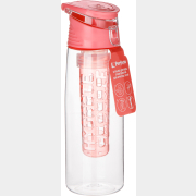Бутылка для воды 0,75 л PERFECTO LINEA с контейнером для фруктов нежно-розовый (34-758075)