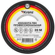 Изолента ПВХ 19 мм 20 м KRANZ черная (KR-09-2806)