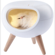 Ночник детский светодиодный ЭРА Котик NLED-467-1W-W белый