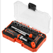 Отвертка реверсивная с набором бит и торцевых головок STARTUL Profi 28 предметов (ST3095-28)