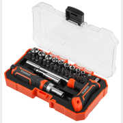 Отвертка реверсивная с набором бит и торцевых головок STARTUL Profi 28 предметов (ST3095-28)