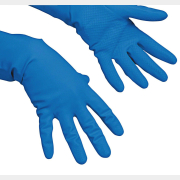 Перчатки латексные хозяйственные размер S VILEDA Многоцелевые голубой