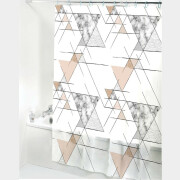 Штора для ванной комнаты 180х180 с кольцами PERFECTO LINEA Secret мраморный узор (36-118002)