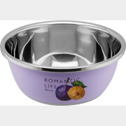 Миска из нержавеющей стали 28 см PERFECTO LINEA Romantic life Слива (24-012834)