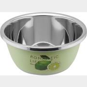 Миска из нержавеющей стали 24 см PERFECTO LINEA Romantic life Лайм (24-012421)