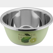 Миска из нержавеющей стали 24 см PERFECTO LINEA Romantic life Лайм (24-012421)