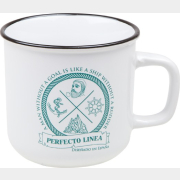 Кружка керамическая PERFECTO LINEA Морской волк белая 450 мл (30-145128)