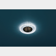 Точечный светильник под лампу GU5.3 с LED подсветкой ЭРА DK LD1 BL голубой (Б0018774)