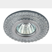 Точечный светильник под лампу GU5.3 с LED подсветкой ЭРА DK LD3 SL/WH прозрачный (Б0019202)