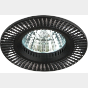 Точечный светильник под лампу GU5.3 ЭРА KL32 AL/BK/1 черный серебро (Б0049563)