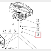 Болт крепления двигателя для газонокосилки ECO LG-734 (91347)