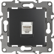 Розетка компьютерная ЭРА 12 антрацит (12-3107-05)