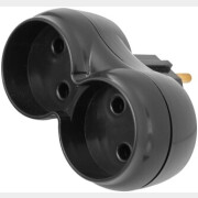 Разветвитель двойной для розетки BYLECTRICA 16А 250В черный (РВ16-374ч)