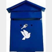 Ящик почтовый АГРОСНАБ Домик с замком 350х280х60 синий (ЦБ-00005731)