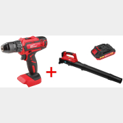 Набор инструмента дрель-шуруповерт аккумуляторная WORTEX BD 1825-1 DLi XLT и воздуходувка аккумуляторная BB 2018 D XLT (1BBD001A29A2)