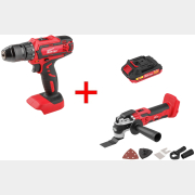 Дрель-шуруповерт аккумуляторная WORTEX BD 1825-1 DLi XLT и Многофункциональный инструмент (реноватор) аккумуляторный СSM 3020 XLT (1BBD001A29A1)