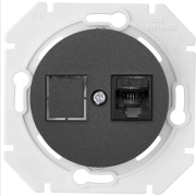 Розетка компьютерная скрытая BYLECTRICA Прованс графит (РК18-6311гр)