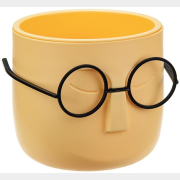 Кашпо для цветов IDEA Стив d11,5 см со вставкой желтый (М3079)