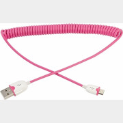 Кабель REXANT microUSB витой 1,5 м розовый (18-4303)