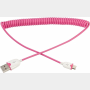 Кабель REXANT microUSB витой 1,5 м розовый (18-4303)