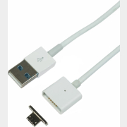 Кабель REXANT microUSB магнитный со съемным штекером 1 м белый (18-0011-9)