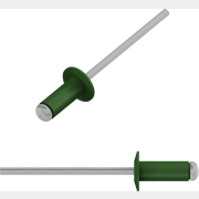 Заклепка вытяжная 4,0х10 мм алюминий-сталь RAL 6002 STARFIX 50 штук (SMZ1-17265-50)