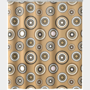 Штора для ванной комнаты 180х180 FORA Кофейный узор (PH72)