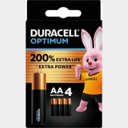 Батарейка АА DURACELL Optimum 1,5 V алкалиновые 4 штуки (5014061)