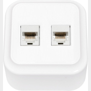 Розетка компьютерная двойная BYLECTRICA Пралеска белая (РК216-005)