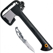 Комплект топор универсальный 0,65 кг FISKARS A6 и нож Paraframe (1057911)