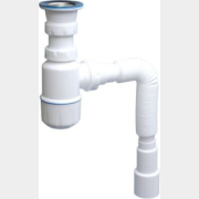 Сифон для умывальника выпуском 70 мм с гибкой трубой 1 1/2" - 40/50 мм AV ENGINEERING (AVE129752)