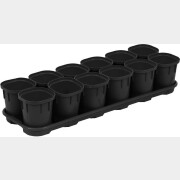 Набор горшков для рассады INGREEN Smart Solution 12 штук оникс (ING6034ЧР)