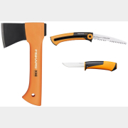 Набор инструмента (топор туристический X5 + нож + пила SW73) FISKARS (1057912)