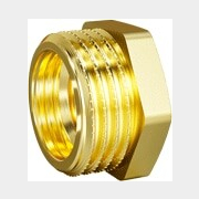 Футорка латунная 3/4"x1/2" с наружной-внутренней резьбой LD (LD.65.507.20х15)