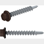 Саморез кровельный 5,5х19 мм цинк шайба с прокладкой PT3 RAL 8017 STARFIX 5000 штук (SM-73086-5000)