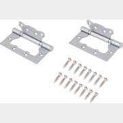 Петля дверная бабочка накладная 100х75 мм АЛЛЮР 2BB SCP матовый хром 2 штуки (7562)