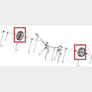 Колесо заднее для газонокосилки GUNTER LMB-420 (GM4F0000000)