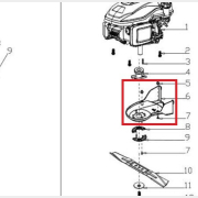 Крышка ремня для газонокосилки GUNTER LMB-480SV (G423N000000)